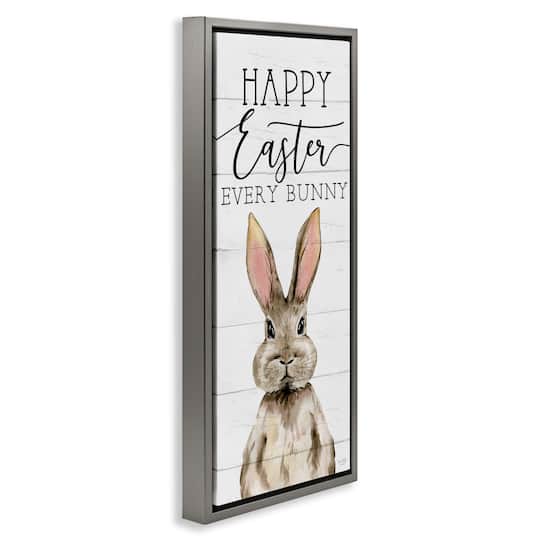 Stupell Industries Happy Easter Every Bunny Floating Frame Wall Art
